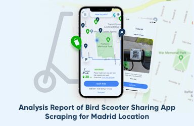 Analysis Report of Bird Scooter Sharing App Scraping for Madrid Location