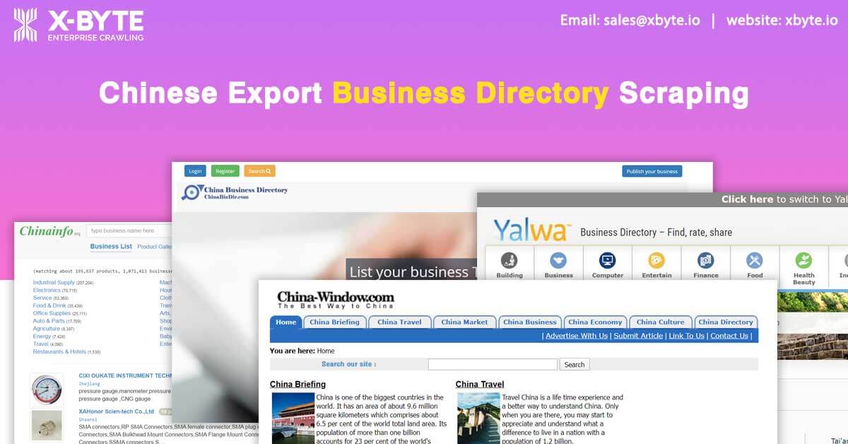 Chinese Export Business Directory Scraping