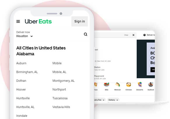 EXTRACT DATA OF DIFFERENT FOOD DELIVERY RESTAURANTS THROUGH UBER EATS