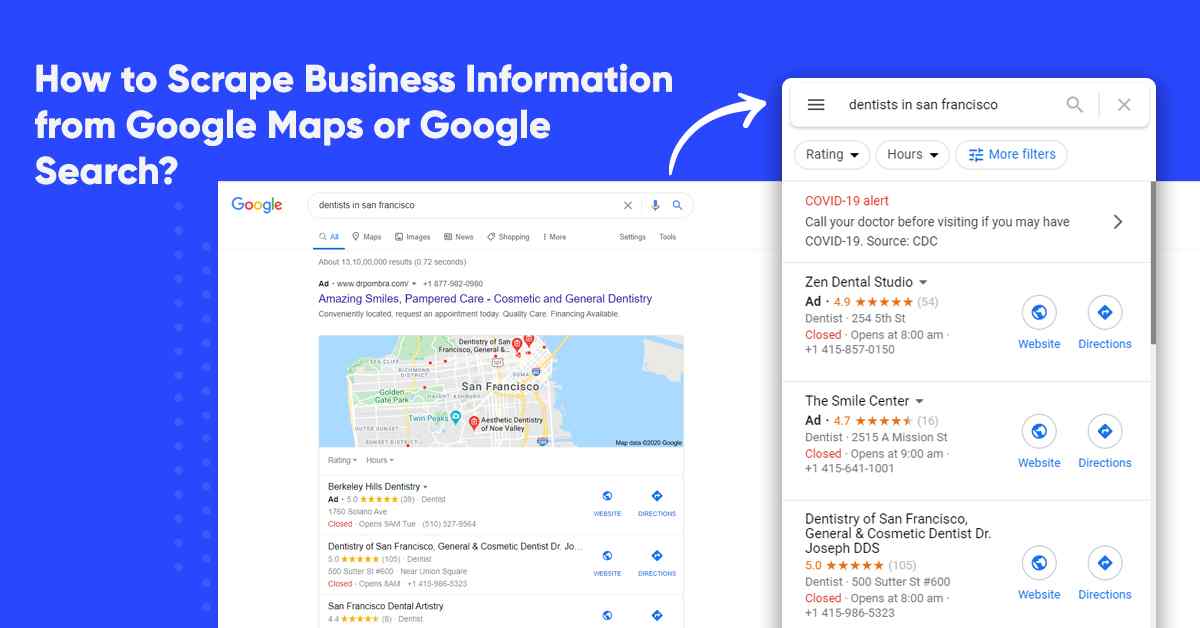 How to Scrape Business Information from Google Maps or Google Search