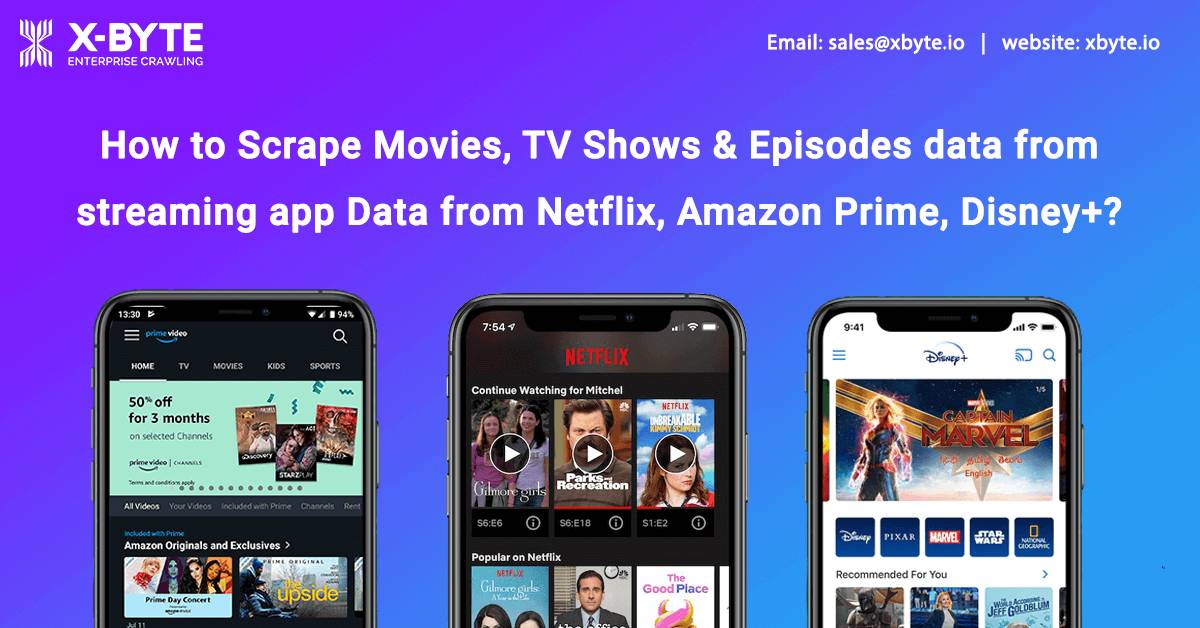 How to Scrape Streaming App Data from Netflix, Amazon Prime, Disney