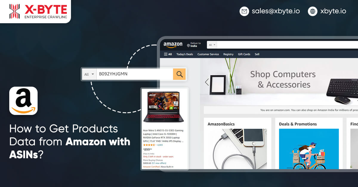 get product data from amazon using asins