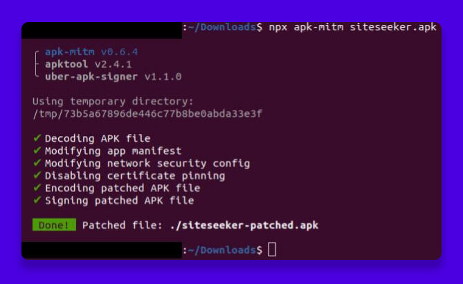 Get the APK File and Evaluate it with APK-MITM