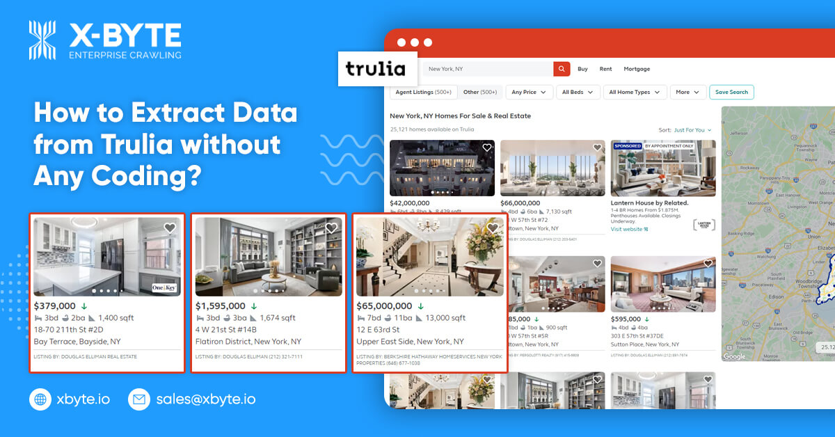how to extract data from trulia without any coding