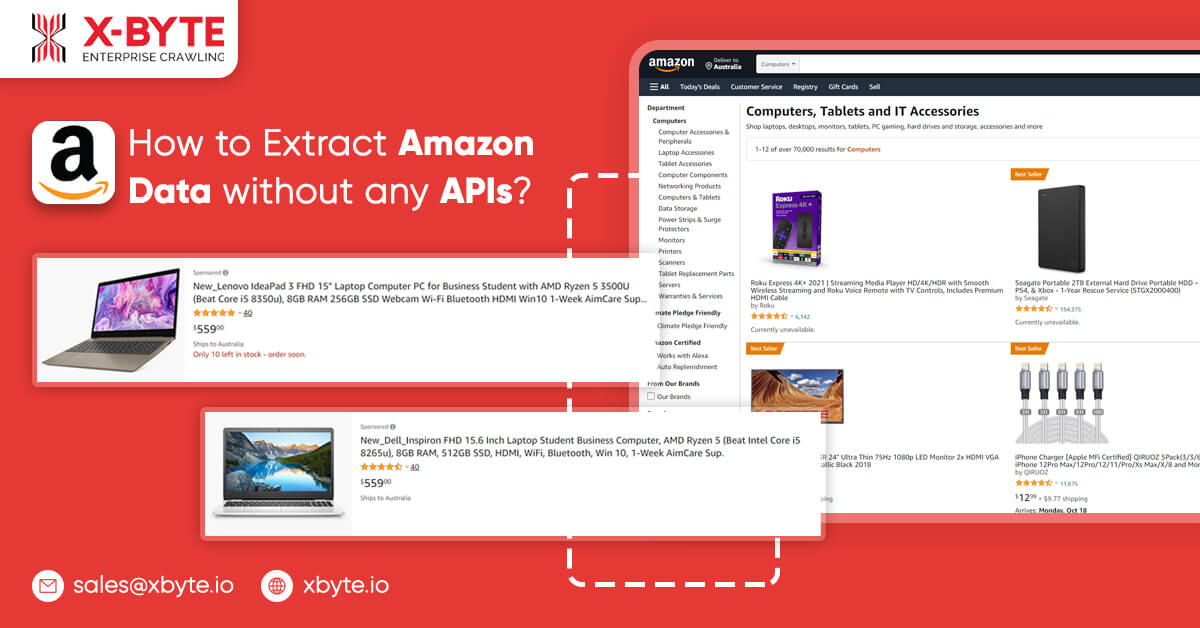 how to scrape amazon data without an api