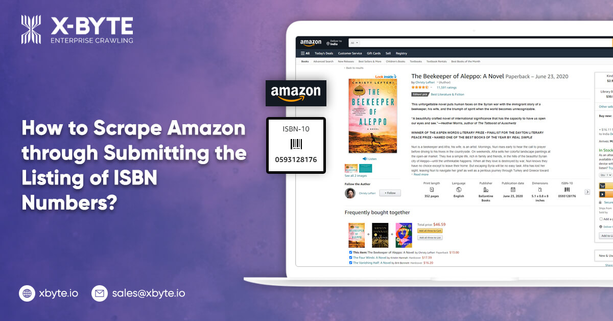 How to Scrape Amazon through Submitting the Listing of ISBN Numbers